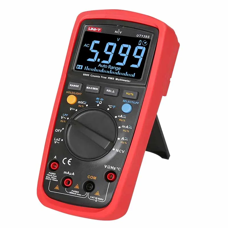 UNI-T UT139S True RMS цифровой мультиметр Температурный Зонд LPF pass LPF(фильтр низких частот) функция