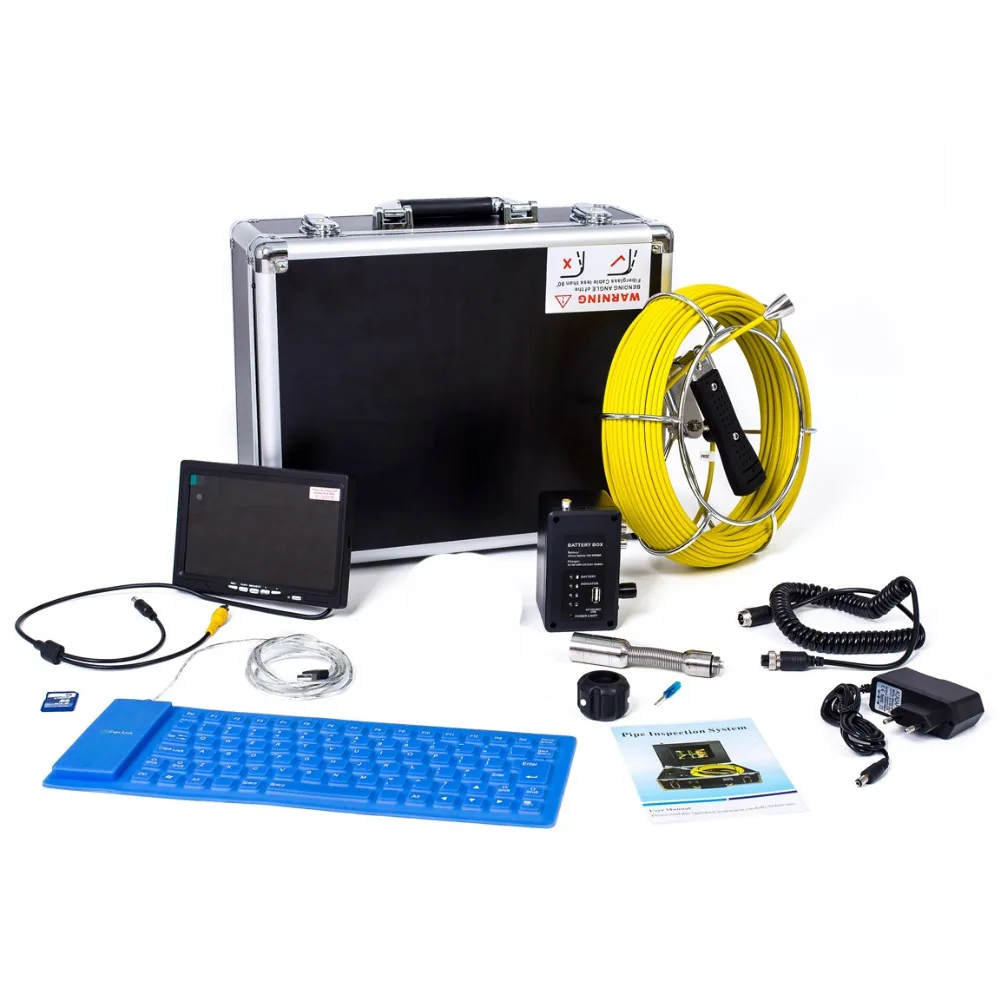 WP71 20 м 7 ''TFT LCD водонепроницаемая камера для осмотра канализационных труб 23 мм 12