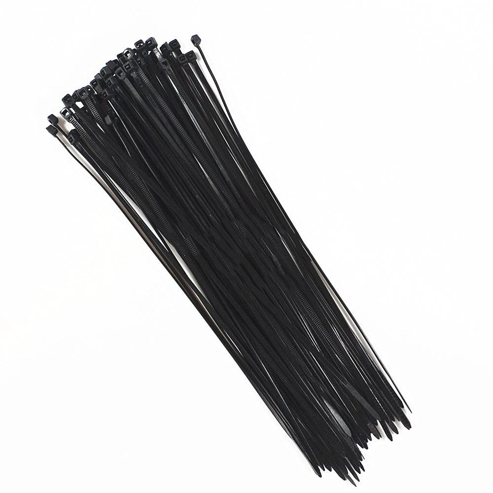 50 шт./пакет 5X(150200250300350400450500) мм, самофиксирующиеся черный Nylon66 провода Кабельные стяжки. Кабельные стяжки SGS Сертифицированный