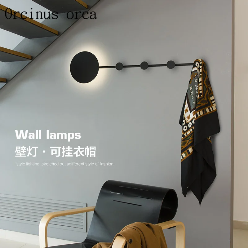 Современная простая настенная лампа в скандинавском стиле креативный
