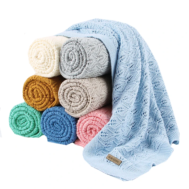 Высококачественное детское вязаное одеяло супермягкое теплое шерстяное для