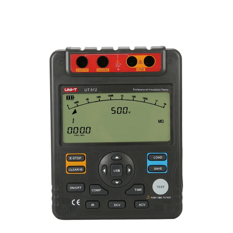 UNI-T UT511/UT512 1500 В Мегаомметр изоляционный Измеритель сопротивления заземления