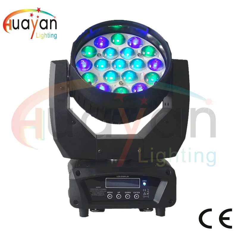 Led 19*12W RGBW 4 цвета в 1 LED s Zoom Beam сценический светильник с подвижной головкой Wash Disco Light