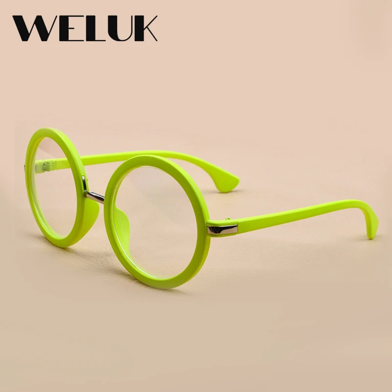 WELUK Spectacle Glasses Frame Eyeglasses Decoration Characteristic Frames Round glasses oculos de grau | Аксессуары для одежды