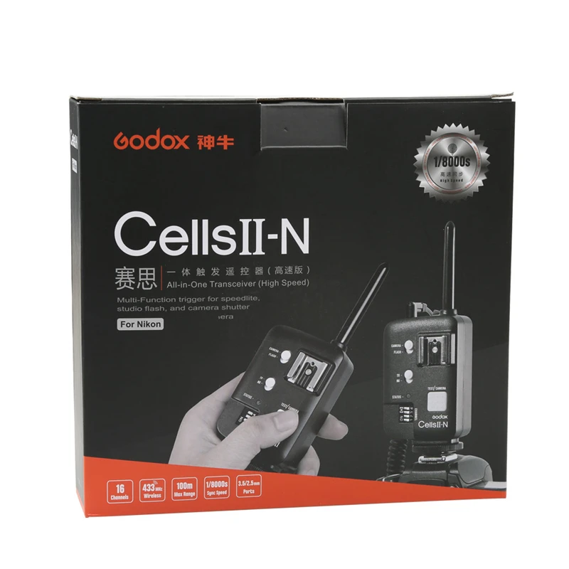 Беспроводная вспышка Godox Cells II 1/8000s HSS 2 шт.|godox cells ii|cells iitrigger kit |