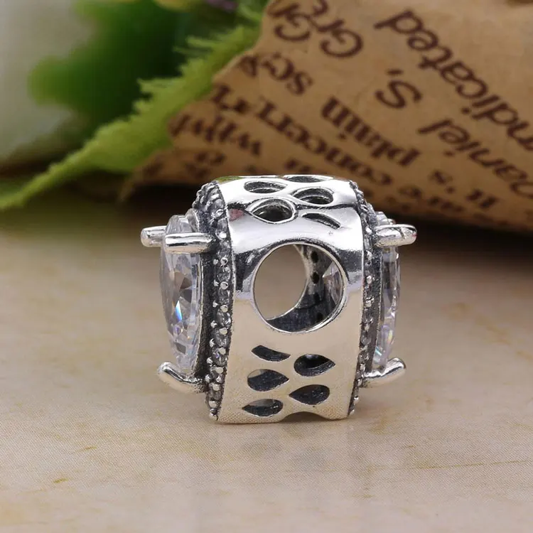 2017 Новое поступление Стерлинговое Серебро 925 в форме капли сверкающая бусина