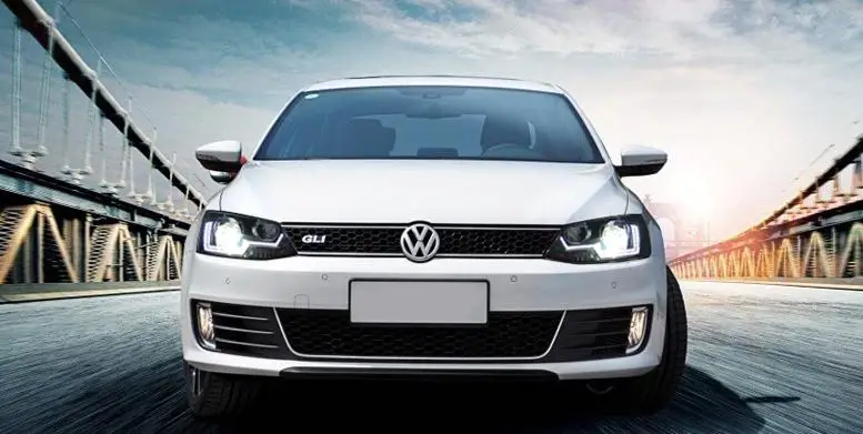 Автомобильные аксессуары от производителя Vland, Головной фонарь для Jetta 2012- для Sagitar, фары с DRL H7 Xenon