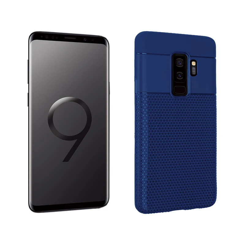 СПС чехол samsung Galaxy S9 плюс Чехол Треугольники Сетчатая текстура мягкий для