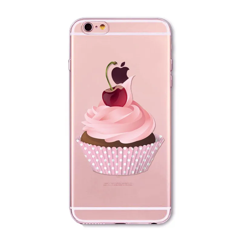 Чехол для iphone 7 plus Роскошный прозрачный мягкий чехол из ТПУ с рисунком мороженого