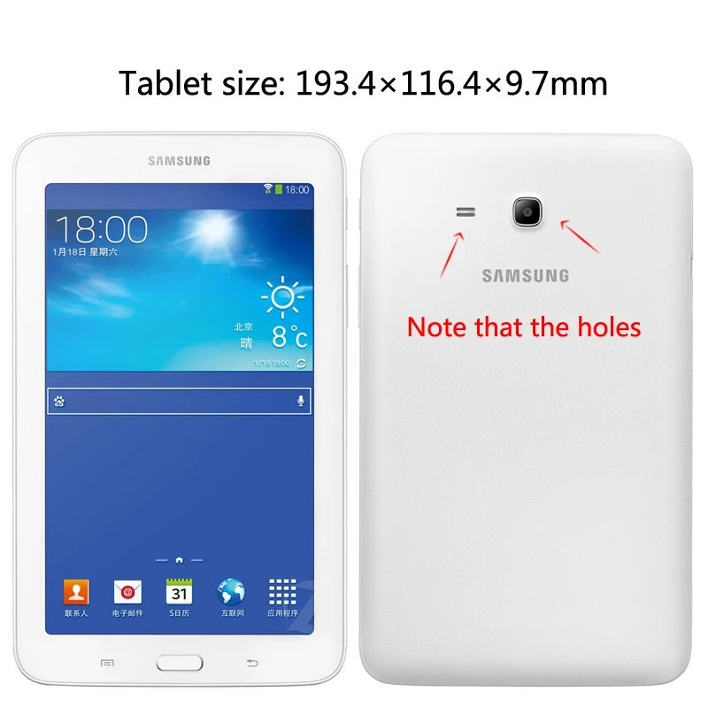 Чехол-книжка для планшета samsung Galaxy Tab 3 Lite 7,0 T110 T111 T113NU T116, защитный чехол-подставка из искусственной кожи для samsung TAB E 7,0