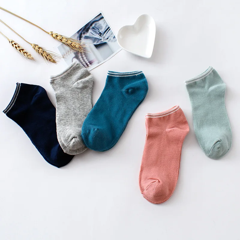 Носки женские хлопковые карамельных цветов повседневные Качественные короткие