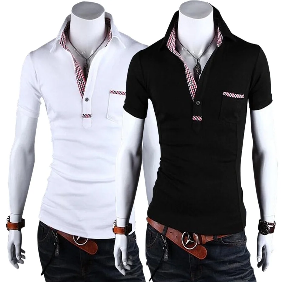 ZOGAA Mens T-Shirt Short Sleeve Casual Cotton Tees Streetwear Men Clothing Black White T Shirts Short-Sleeved Man Tops Polo | Мужская