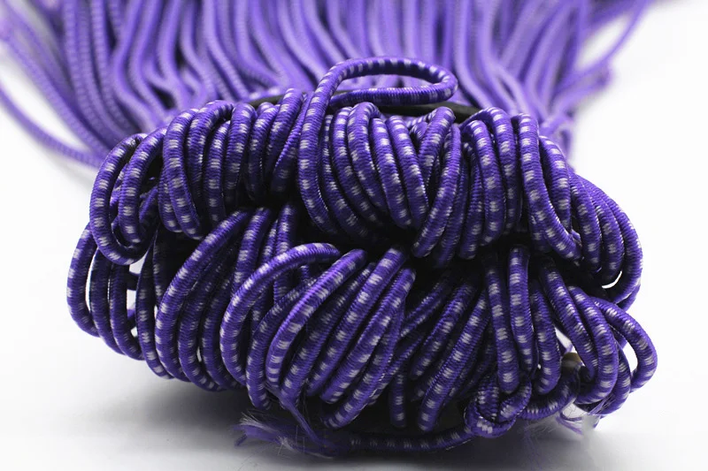 purple 4 метра прочная эластичная веревка банджи амортизирующий шнур растягивающаяся веревка для изготовления ювелирных изделий Сделай Сам наружный проект палатка Каяк Лодка сумка багаж - Цвет: purple