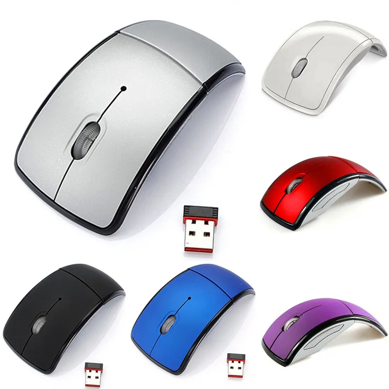 

Optical 2.4G Foldable Wireless Mouse Cordless Mice USB Folding Mouse Receiver