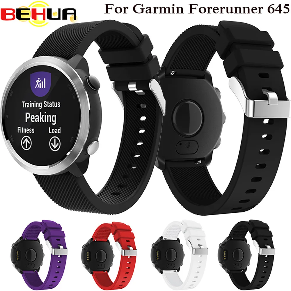 

Мягкий силиконовый ремешок для часов Garmin Forerunner 645 245 245 M, Сменные аксессуары для смарт-часов, браслет 20 мм