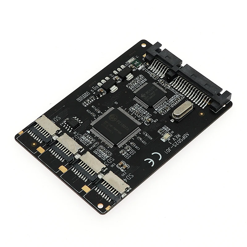 Оптовая продажа 4 Micro SD/TF карта для SATA 22pin адаптер RAID Quad TF 2 5 конвертер | Компьютеры и