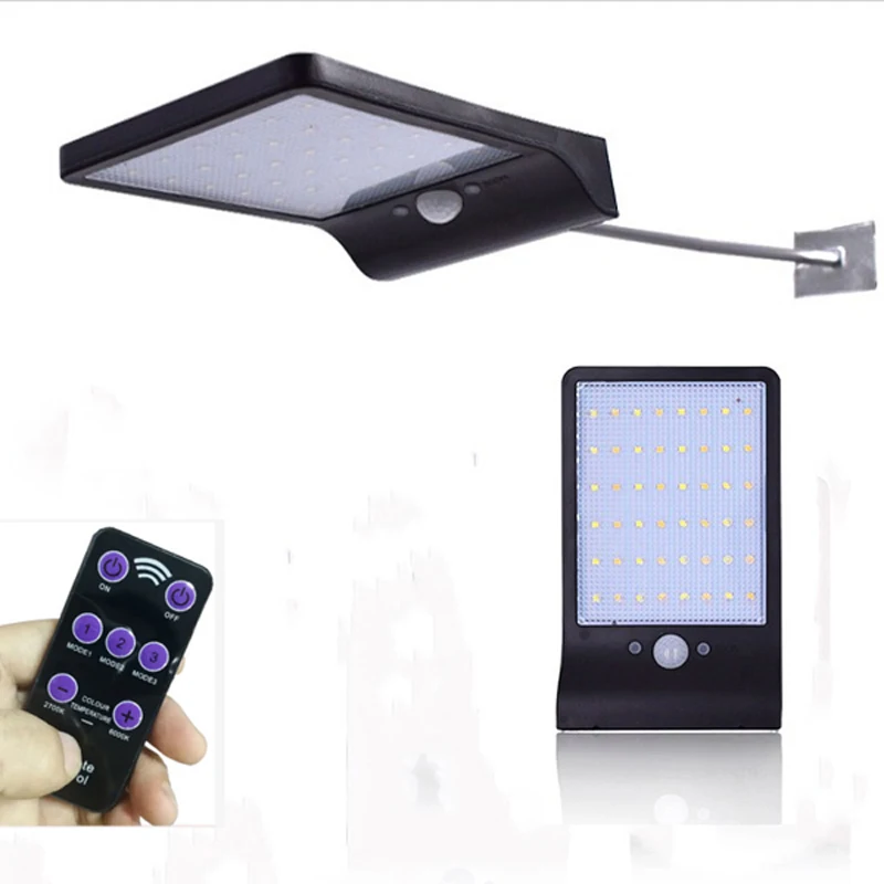 QLTEG 48 leds 450 лм светильник на солнечной батарее индукционный настенный для