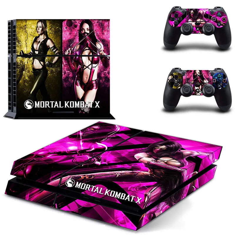 Виниловая наклейка Mortal Kombat 10 X чехол для игры PS4 кожаная PlayStation 4 и 2 наклейки