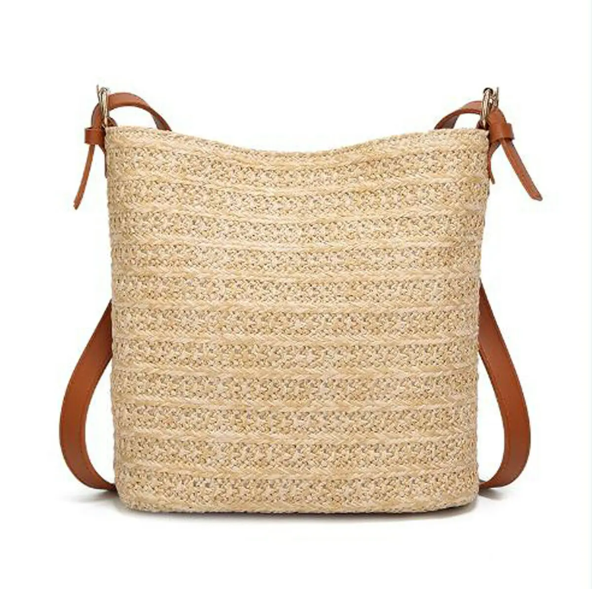 Летняя Пляжная Сумка-тоут модная женская сумка на плечо богемная соломенная