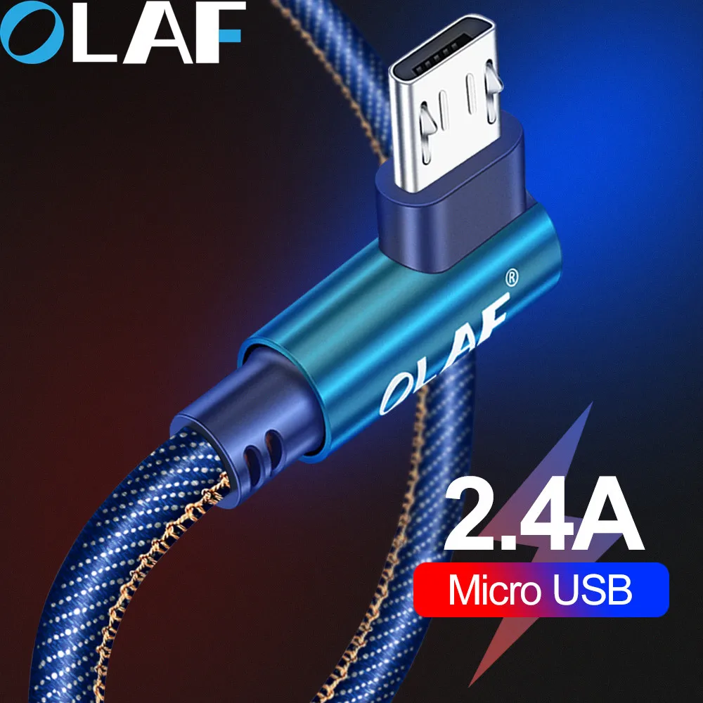 OLAF 90 градусов Micro usb Мобильный телефон кабели для samsung s6 s7 edge USB Быстрая Зарядка