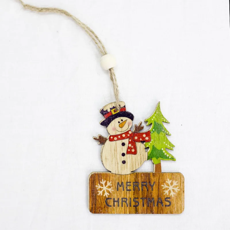 3 шт. DIY Деревянные Подвески Рождество Дерево ремесел Xmas елочные украшения для