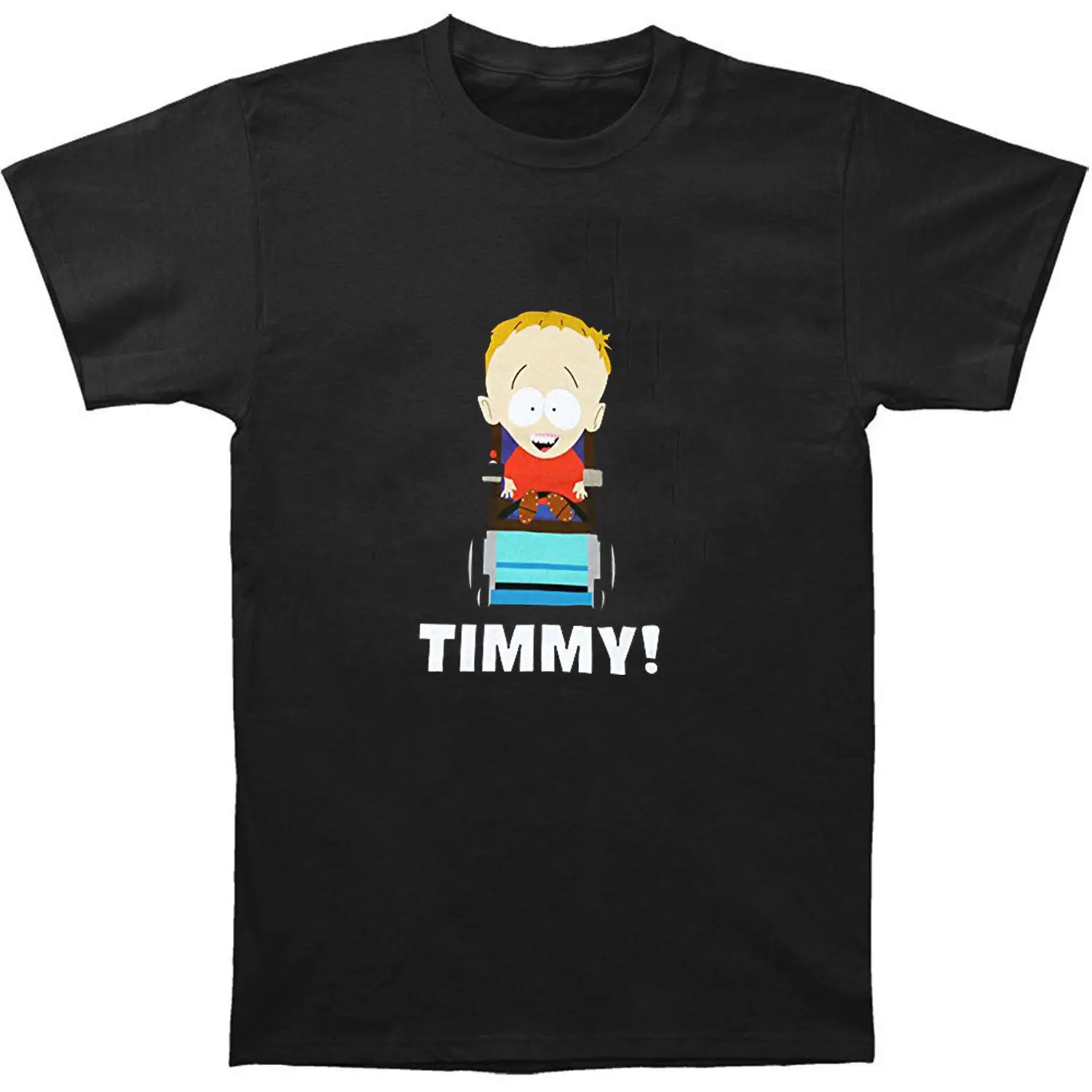 South Park TIMMY на коляске мужские черные летняя футболка 100% хлопок | Мужская одежда