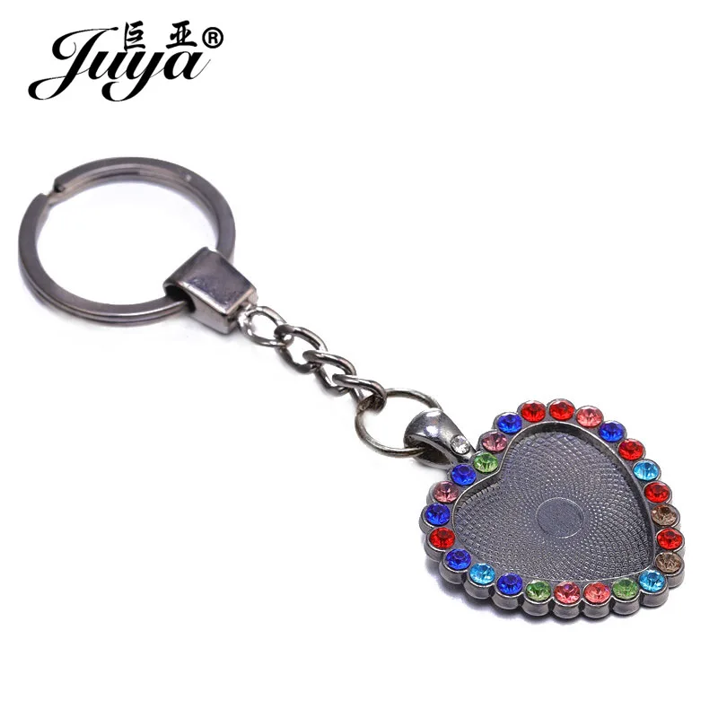 2pcs/lot 25mm Heart Shape Ancient Gold Cabochon Base Setting For Metal Key Keychain Pendant Jewelry Making Findings Handmade | Украшения и