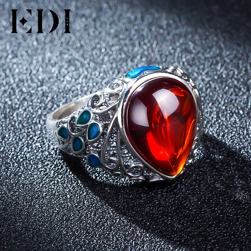 Женское кольцо из серебра с гранатом 7 карат|ring for|rings for womenrings women silver |