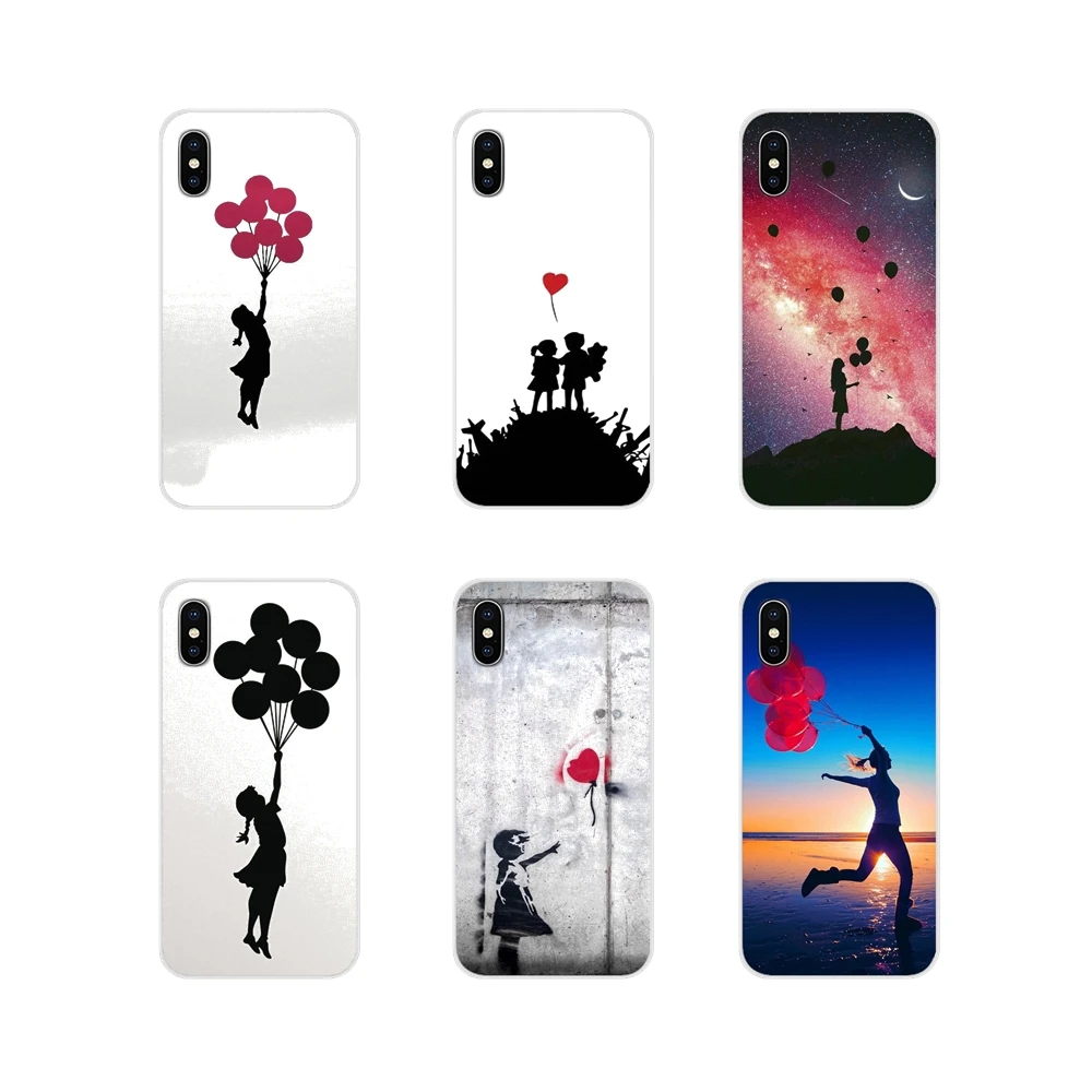 Защитный Мягкий Прозрачный чехол для Huawei P Smart Mate Honor 7A 7C 8C 8X 9 P10 P20 Lite Pro Plus Banksy red Balloon