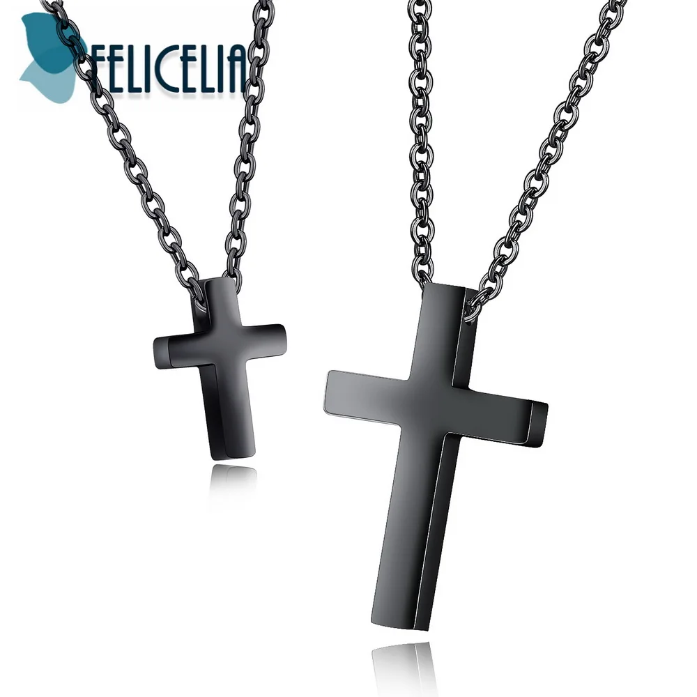 Ожерелье с подвеской-крестом из нержавеющей стали 2 размера | Украшения и