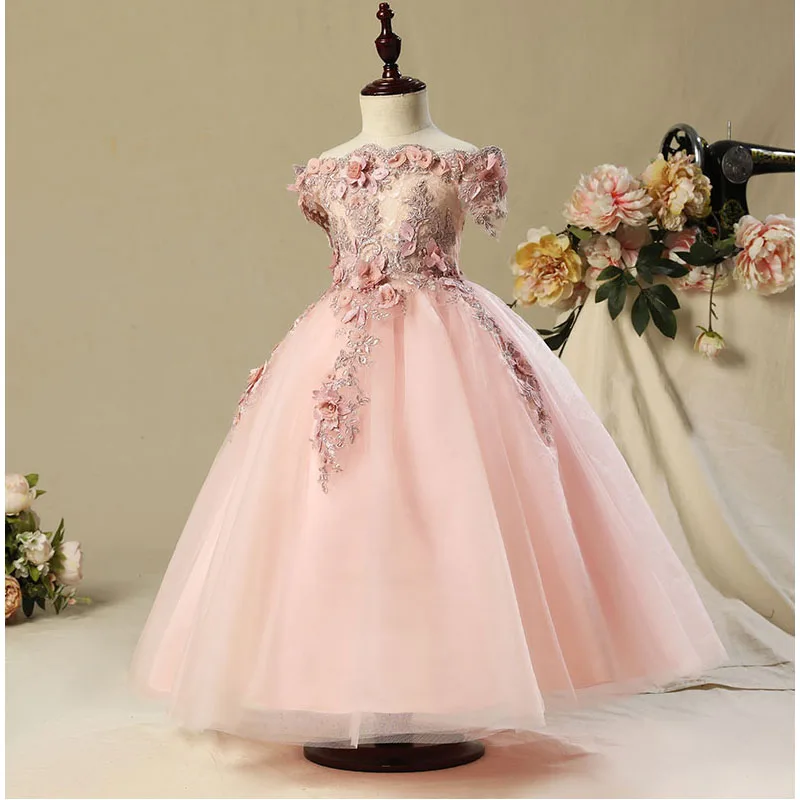 Новинка 2017 года Дизайнерские Платья с цветочным узором для девочек на