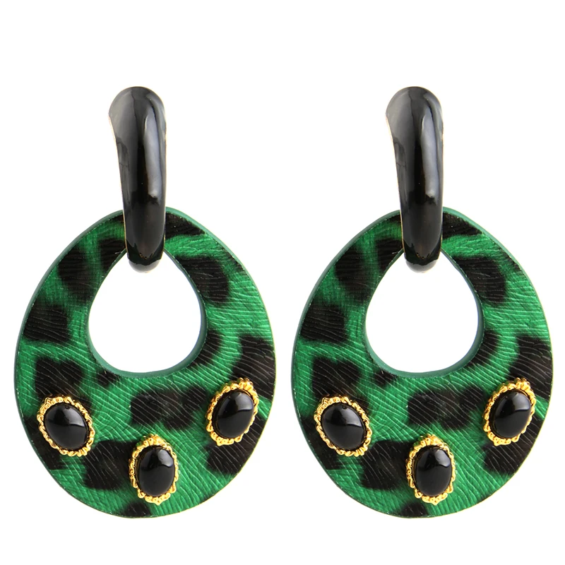 NeeFu WoFu большие серьги с тигром Женские Висячие водоотталкивающим покрытием кожа