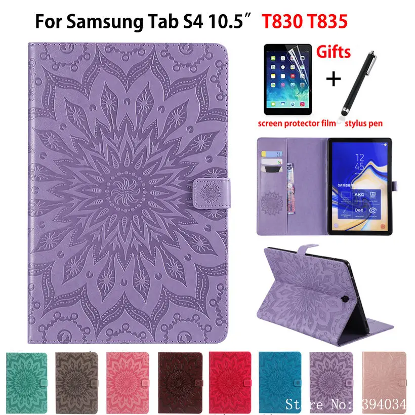 Флип чехол для Samsung Galaxy Tab S4 10 5 дюйма T830 T835 дюйма|Чехлы планшетов и электронных
