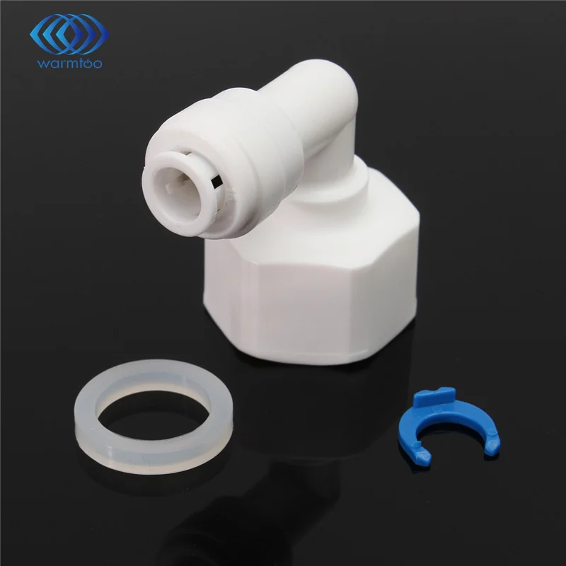 Elbow Female Quick Fittings 1/2" thread To 1/4" Push Fit Tube Connection Adapter For RO Water System | Бытовая техника