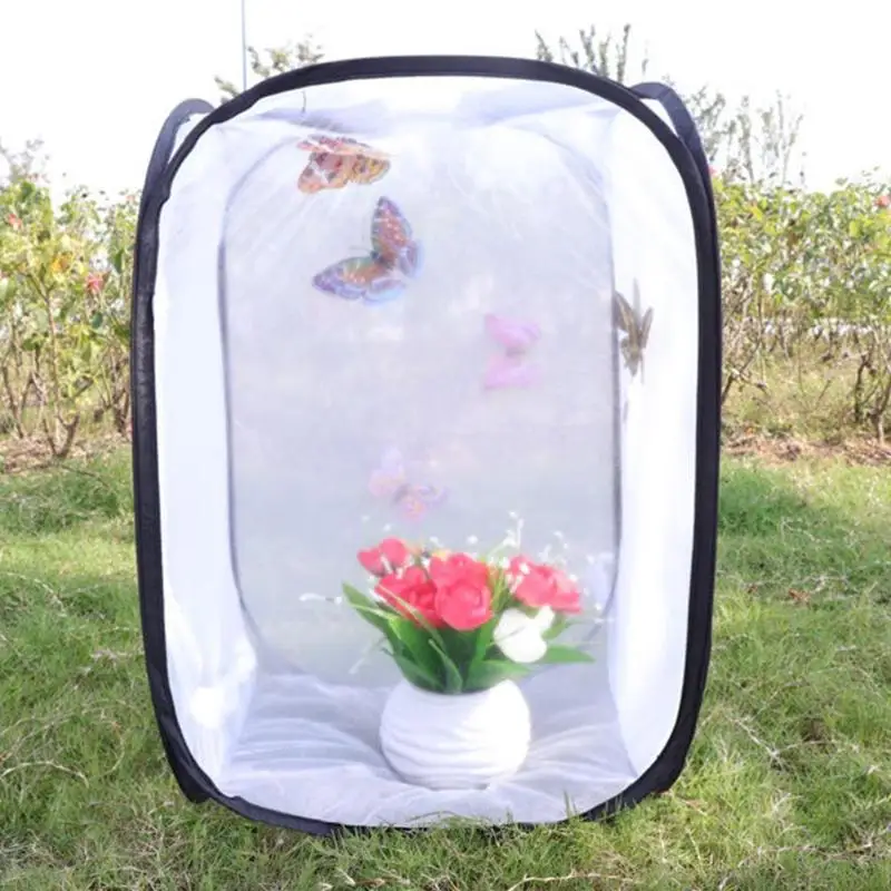 

Outdoor Butterfly Insect Habitat Cage Mesh Cloth Cylindrical Pop-up Cage
