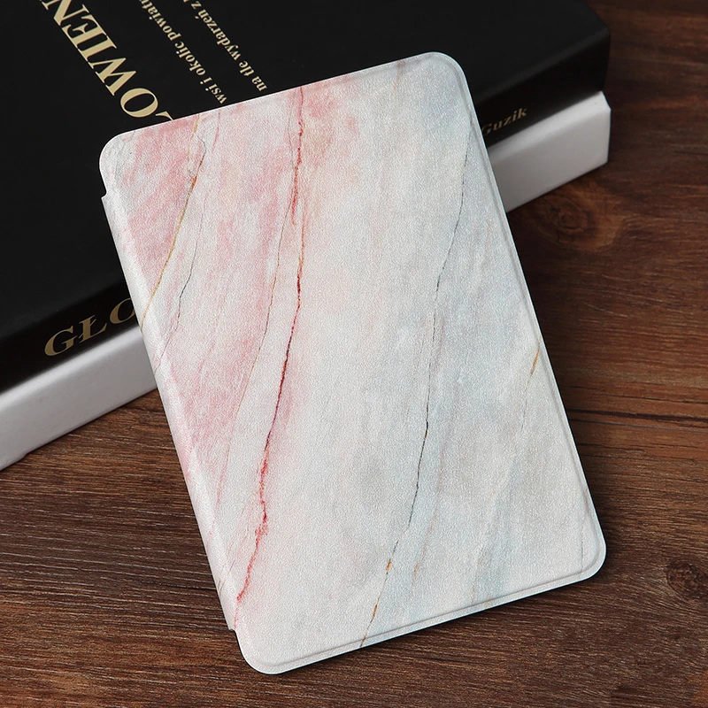 

For Kindle Paperwhite 4 Case Marble PU Leather Magnetic Smart Tablet Ereader Cover for Funda Kindle Paperwhite 4 2018 Capa+Pen