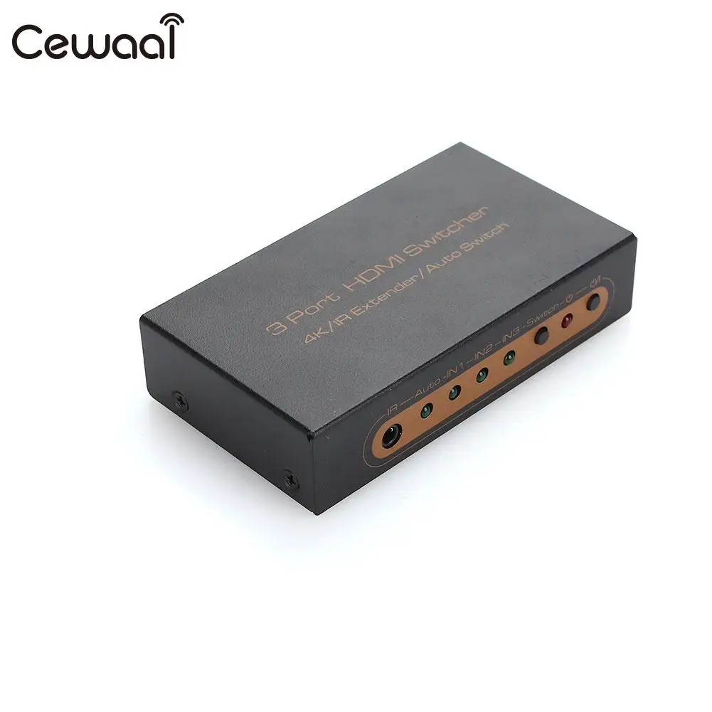 Адаптер HDMI Splitter прочный с отдаленных Управление коммутатор видео 3 Порты и