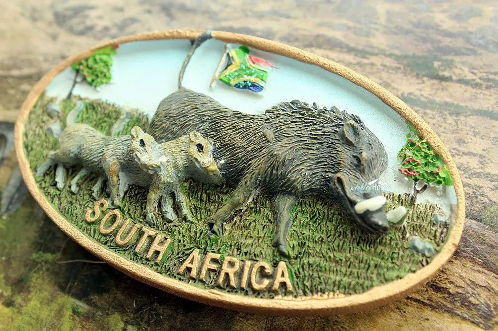 Южная Африка туристических путешествий Сувенир кабан 3D Смолы Декоративный