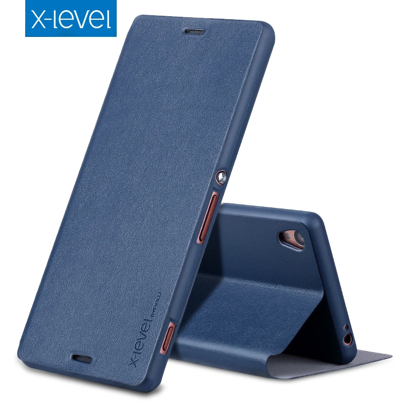 X-Level роскошный Бизнес Стиль из искусственной кожи чехол для sony Xperia Z3 откидная