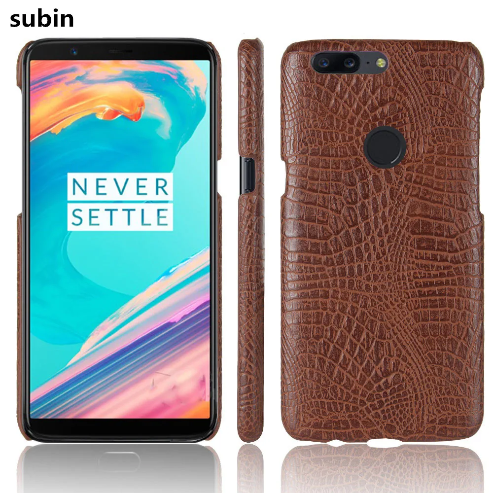 

subin For OnePlus 5T Case Retro Luxury Crocodile Skin Protective Cover For OnePlus 5T Five High Quality Phone Bag Case