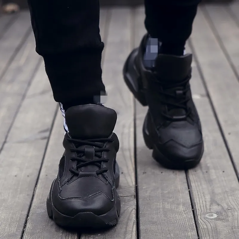 Летняя мужская обувь Натуральная кожа Кроссовки на платформе Homme Роскошные