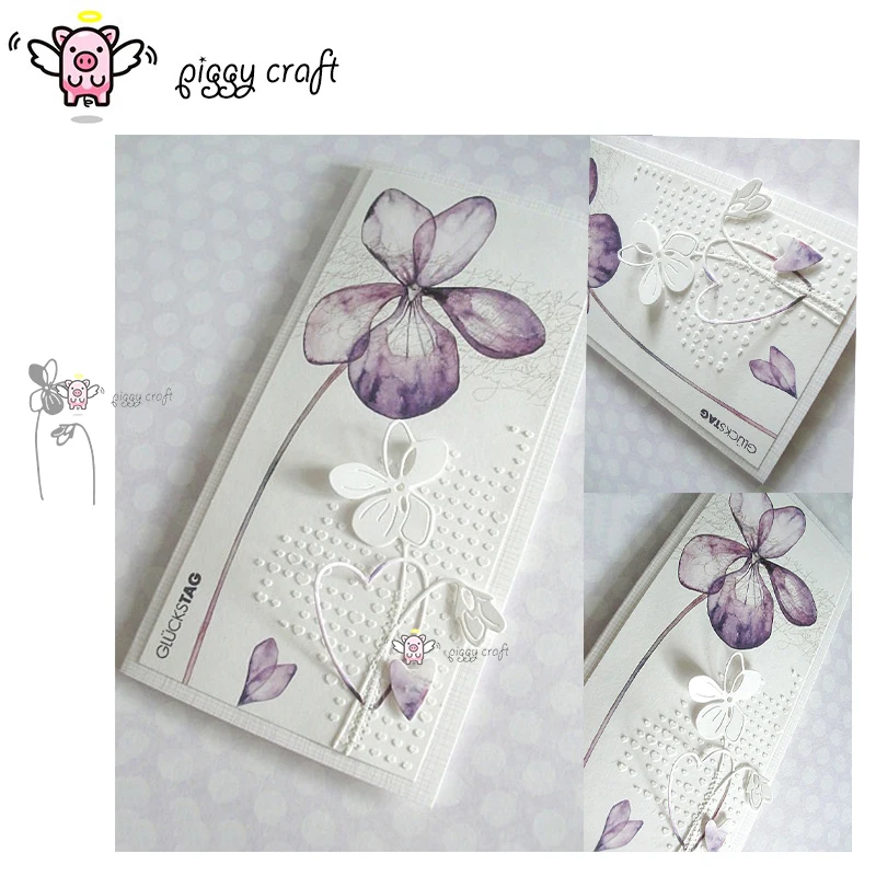 Свинья для рукоделия резки металла штампы высечки формы 2 шт. украшения цветов