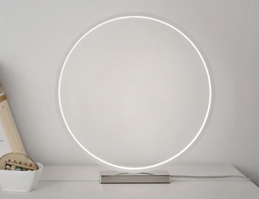 Технология круглая Сфера геометрическое кольцо настольная лампа прикроватный