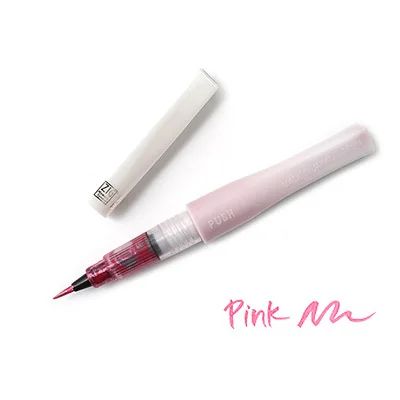 pink 1 шт. японская Kuretake цветная мигающая мягкая ручка 16 краски акварелью принадлежности для рисования маркер кисть Набор - Цвет: pink
