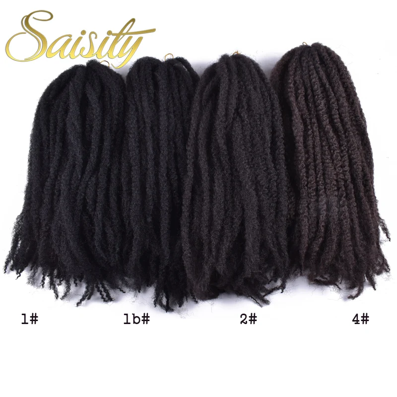 Saisity Омбре Marley косички для плетения крючком синтетические волосы кудрявые афро