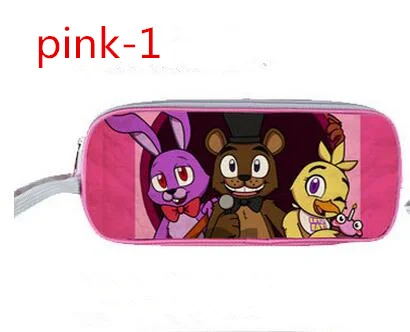 Аниме Five Nights At Freddys для мальчиков и девочек пенал с героями мультфильмов сумка школьные сумки Детская Студенческая ручка сумка кошелек бумажник подарки - Цвет: pink1