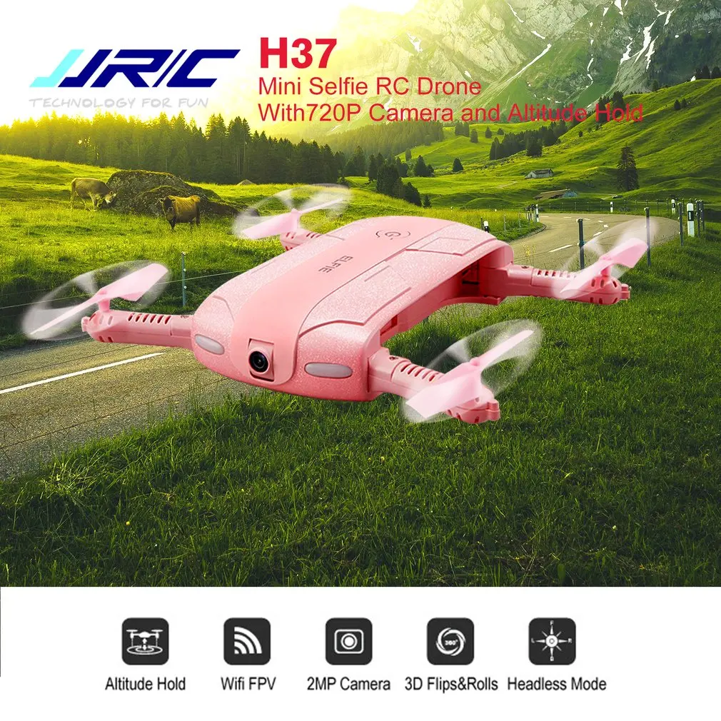 JJRC RC H37 Elfie мини селфи складной с фиксированной высотой Дрон FPV 2MP HD камера