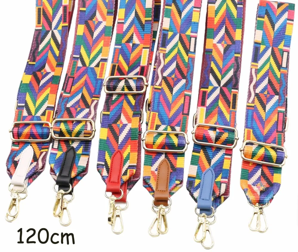 Женская Мода 120 см тканые ручки для Сумки плечевой ремень Raibow Заклёпки Сумки крест Средства ухода за кожей сумка ремень 15