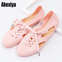 2020 summer women open toe sandals lace up casual flat sandals rubber leather sandals white black apricot pink size 36 41 d555