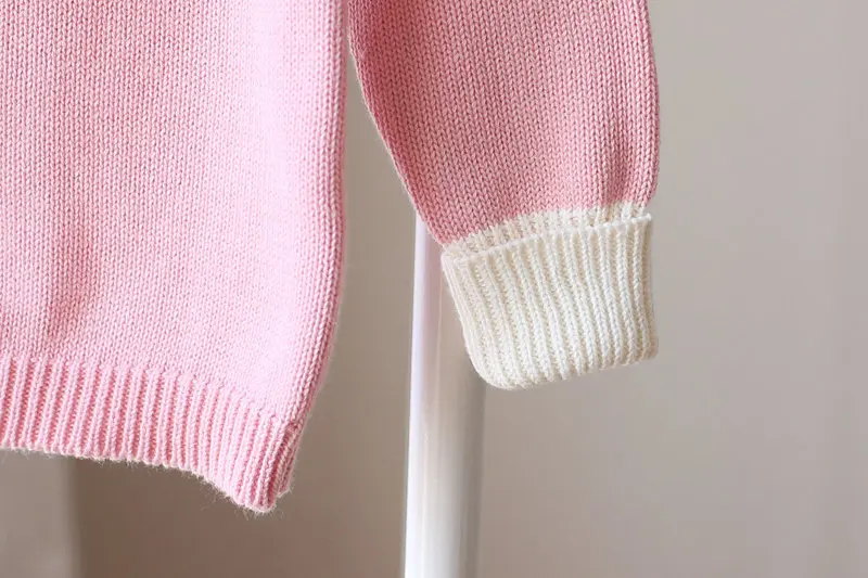 

Baby Girls Princess Pink Sweater Clothing Sets Knitting Suit Children Winter Set Top+Pants Warm Knitting Sets for Baby 0-3 Ages